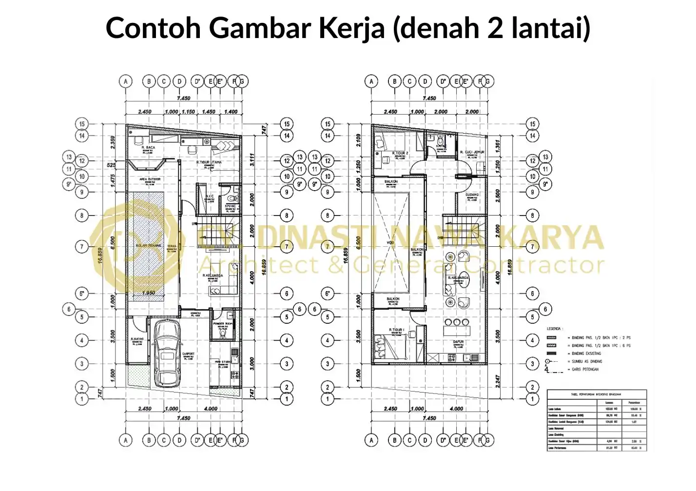 contoh gambar kerja (denah) dinasti nawa karya